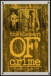 8k171 ELEMENT OF CRIME arthouse 1sh '87 Lars von Trier's Forbrydelsens Element, Danish!