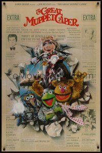 8k246 GREAT MUPPET CAPER  1sh '81 Jim Henson, Kermit the frog, great Struzan artwork!