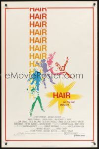 8k254 HAIR  1sh '79 Milos Forman, Treat Williams, musical, let the sun shine in!