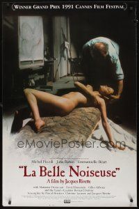 8k318 LA BELLE NOISEUSE int'l 1sh '91 sexy naked Emmanuelle Beart helps famous French painter!