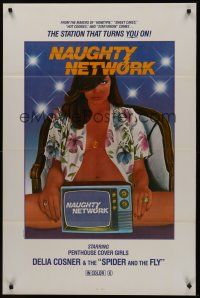 8k412 NAUGHTY NETWORK  1sh '81 the station that turns YOU on, sexy artwork!