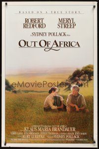8k435 OUT OF AFRICA  1sh '85 Robert Redford & Meryl Streep, directed by Sydney Pollack!