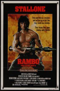 8k475 RAMBO FIRST BLOOD PART II  1sh '85 no man, no law, no war can stop Sylvester Stallone!