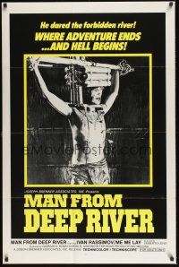 8k510 SACRIFICE  1sh '73 Umberto Lenzi directed cannibalism horror, Man from Deep River!