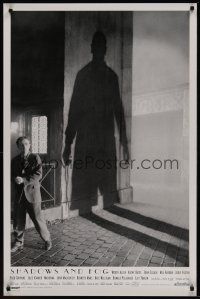 8k535 SHADOWS & FOG int'l 1sh '92 cool photographic image of Woody Allen by Brian Hamill!