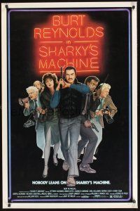 8k538 SHARKY'S MACHINE  1sh '81 Burt Reynolds, Vittorio Gassman, great Lettick artwork!