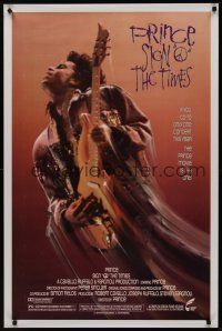 8k541 SIGN 'O' THE TIMES  1sh '87 rock and roll concert, great image of Prince with guitar!