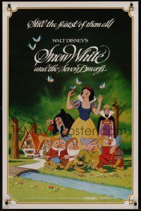 8k548 SNOW WHITE & THE SEVEN DWARFS  1sh R83 Walt Disney animated cartoon fantasy classic!