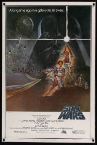 8k559 STAR WARS video style A 1sh 1982 George Lucas classic sci-fi epic, great art by Tom Jung!