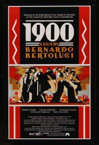 8m005 1900 1sh R91 directed by Bernardo Bertolucci, Robert De Niro, cool Doug Johnson art!