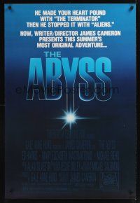 8m013 ABYSS 1sh '89 directed by James Cameron, Ed Harris, Mary Elizabeth Mastrantonio