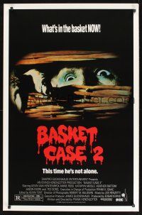 8m061 BASKET CASE 2 1sh '90 Frank Henenlotter horror comedy sequel, this time he's not alone!