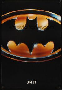 8m066 BATMAN teaser 1sh '89 Michael Keaton, Jack Nicholson, directed by Tim Burton!