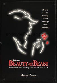 8m080 BEAUTY & THE BEAST 1sh '94 Robert Jess Roth Broadway musical, Shubert Theatre!