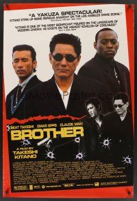 8m112 BROTHER 1sh '00 Beat Takeshi Kitano, Omar Epps, Japanese Yakuza!
