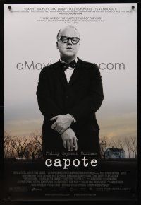 8m123 CAPOTE DS 1sh '05 great portrait of Philip Seymour Hoffman as Truman Capote!