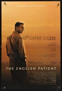 8m214 ENGLISH PATIENT int'l DS 1sh '96 Ralph Fiennes, Best Picture winner, Anthony Minghella!