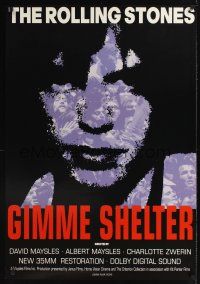 8m265 GIMME SHELTER 1sh R00 Rolling Stones, out of control rock & roll concert!