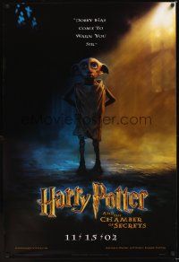 8m294 HARRY POTTER & THE CHAMBER OF SECRETS teaser 1sh '02 Daniel Radcliffe, image of Dobby!