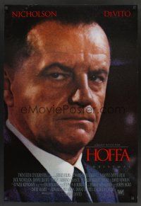 8m307 HOFFA style A advance 1sh '92 huge close-up of Jack Nicholson as Jimmy Hoffa!