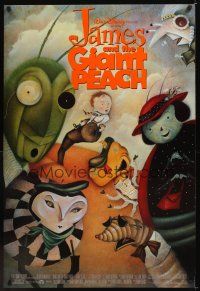 8m358 JAMES & THE GIANT PEACH DS 1sh '96 Disney fantasy cartoon, Jane Smith art!