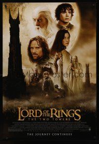 8m420 LORD OF THE RINGS: THE TWO TOWERS 1sh '02 Peter Jackson epic, Elijah Wood, J.R.R. Tolkien!
