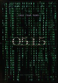 8m439 MATRIX RELOADED holofoil teaser 1sh '03 Wachowski Brothers, free your mind!