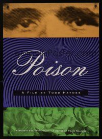 8m529 POISON arthouse 1sh '91 Todd Haynes, Edith Meeks, cool art & design!