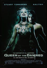 8m539 QUEEN OF THE DAMNED 1sh '01 close up of sexy vampire Aaliyah!
