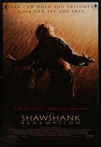 8m586 SHAWSHANK REDEMPTION advance 1sh '94 Tim Robbins, Morgan Freeman, written by Stephen King!