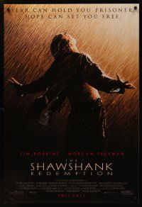 8m587 SHAWSHANK REDEMPTION advance DS 1sh '94 Tim Robbins, Morgan Freeman, written by Stephen King!
