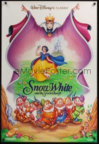 8m609 SNOW WHITE & THE SEVEN DWARFS DS 1sh R93 Walt Disney animated cartoon fantasy classic!