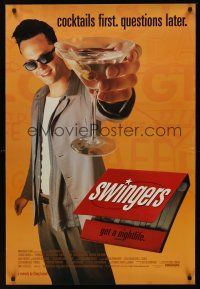 8m654 SWINGERS DS 1sh '96 Vince Vaughn, directed by Doug Liman, cocktails first, questions later!