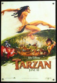 8m661 TARZAN DS advance 1sh '99 cool Walt Disney jungle cartoon, from Edgar Rice Burroughs story!