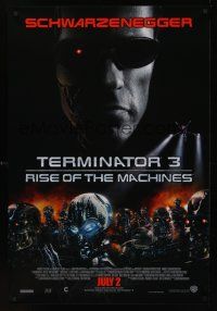 8m673 TERMINATOR 3 advance 1sh '03 Arnold Schwarzenegger, creepy image of killer robots!