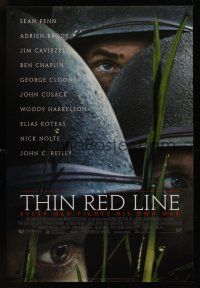 8m675 THIN RED LINE style B 1sh '98 Sean Penn, Adrien Brody & George Clooney in WWII