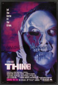 8m676 THINNER advance 1sh '96 Stephen King horror, creepy image of decaying face!