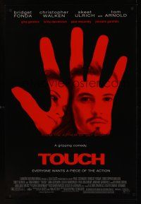 8m693 TOUCH 1sh '97 Paul Schrader directed, Skeet Ulrich & Bridget Fonda in red hand!