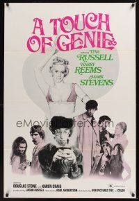 8m694 TOUCH OF GENIE 1sh '74 Tina Russell & Harry Reems in I Dream of Jeanie sex parody!