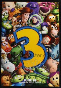 8m699 TOY STORY 3 advance DS 1sh '10 Disney & Pixar, great image of Woody, Buzz & cast!
