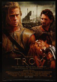 8m703 TROY advance DS 1sh '04 Brad Pitt as Achilles, Eric Bana, Orlando Bloom!