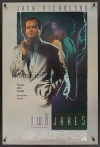 8m707 TWO JAKES 1sh '90 really cool art of smoking Jack Nicholson by Rodriguez!