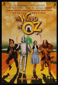 8m765 WIZARD OF OZ advance DS 1sh R98 Victor Fleming, Judy Garland all-time classic!