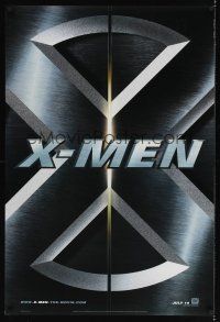 8m778 X-MEN teaser DS 1sh '00 Patrick Stewart, Hugh Jackman, Marvel Comics super heroes!