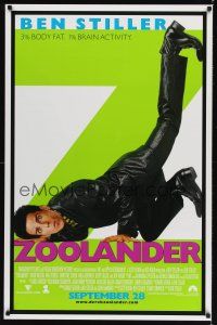 8m784 ZOOLANDER advance DS 1sh '01 Ben Stiller, Owen Wilson, Will Ferrell, absurd comedy!
