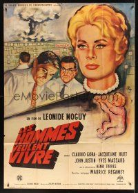 8p384 MAN WANTS TO LIVE French 1p '62 Leonide Moguy's Les hommes veulent vivre, Jacqueline Huet!