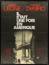 8p406 ONCE UPON A TIME IN AMERICA French 1p '84 Robert De Niro, James Woods, Leone, Hurel art!