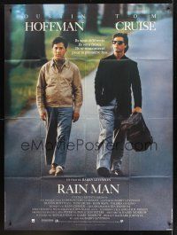 8p416 RAIN MAN French 1p '88 Tom Cruise & autistic Dustin Hoffman, directed by Barry Levinson!