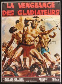 8p424 REVENGE OF THE GLADIATORS French 1p R78 great artwork image of gladiators fighting!