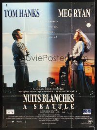 8p439 SLEEPLESS IN SEATTLE DS French 1p '93 Nora Ephron directed, romantic Tom Hanks & Meg Ryan!